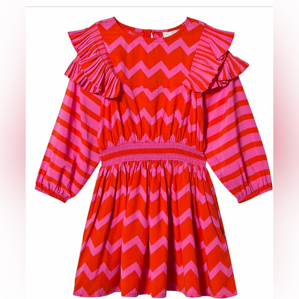 Stella McCartney Red and Pink Striped dress